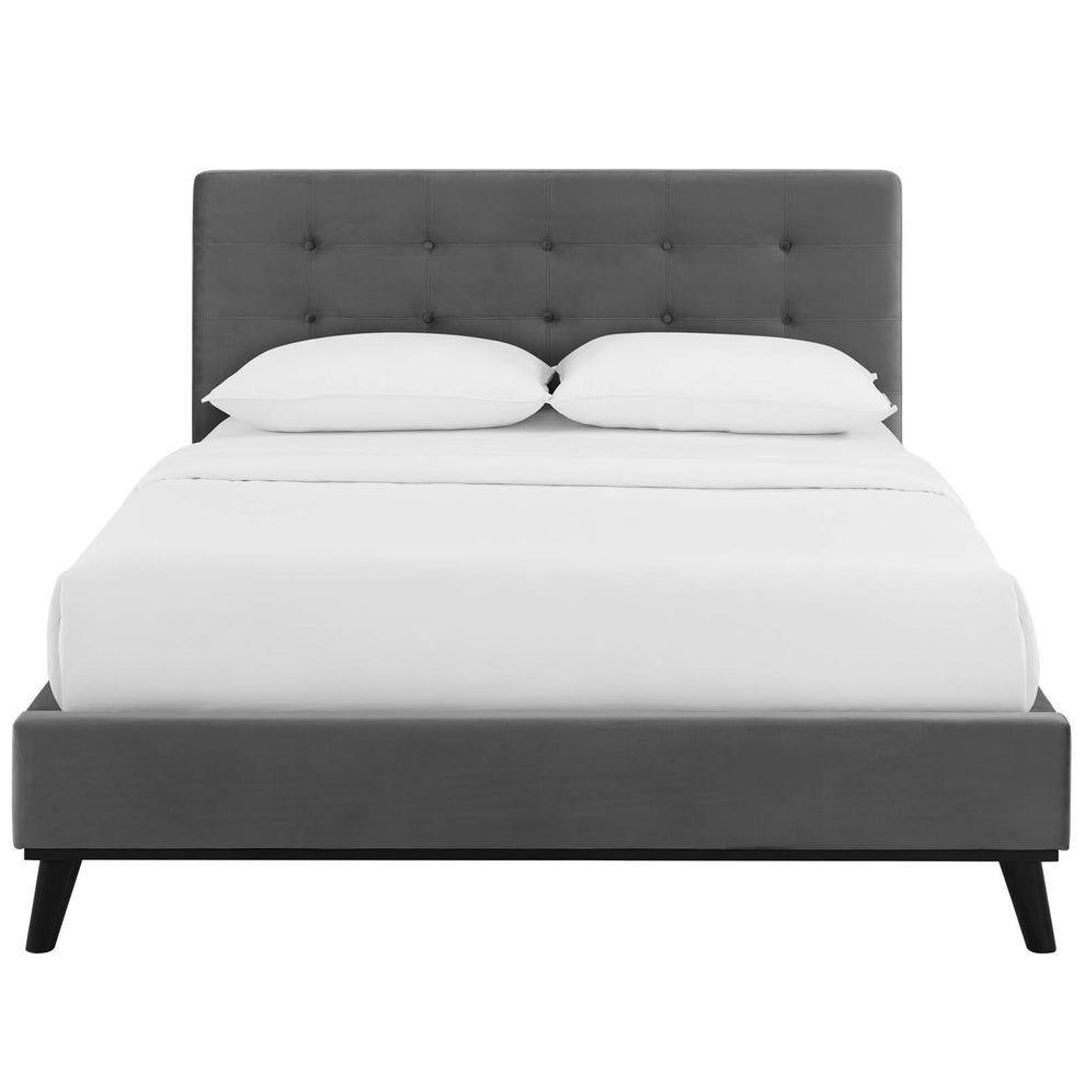 Modway McKenzie Queen Biscuit Tufted Performance Velvet Platform Bed - MOD-6006 | Beds | Modishstore - 6