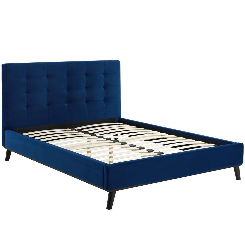 Modway McKenzie Queen Biscuit Tufted Performance Velvet Platform Bed - MOD-6006 | Beds | Modishstore - 10