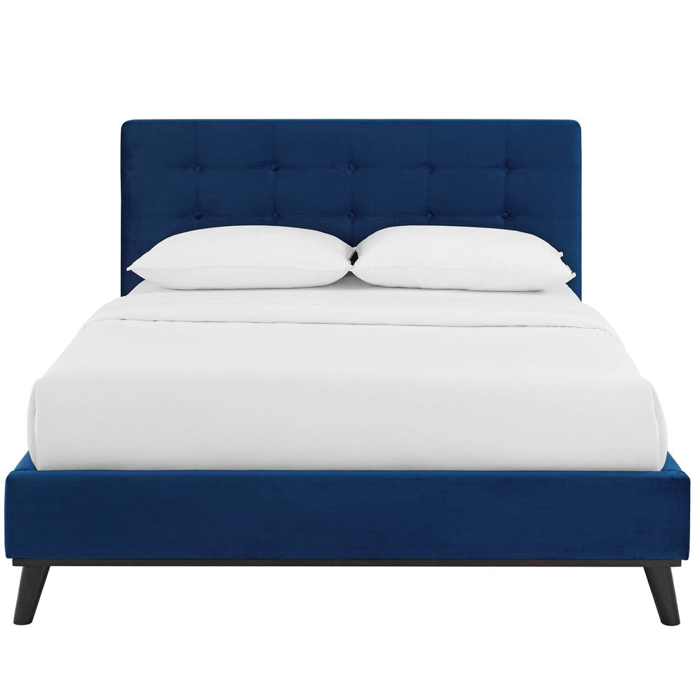 Modway McKenzie Queen Biscuit Tufted Performance Velvet Platform Bed - MOD-6006 | Beds | Modishstore - 12