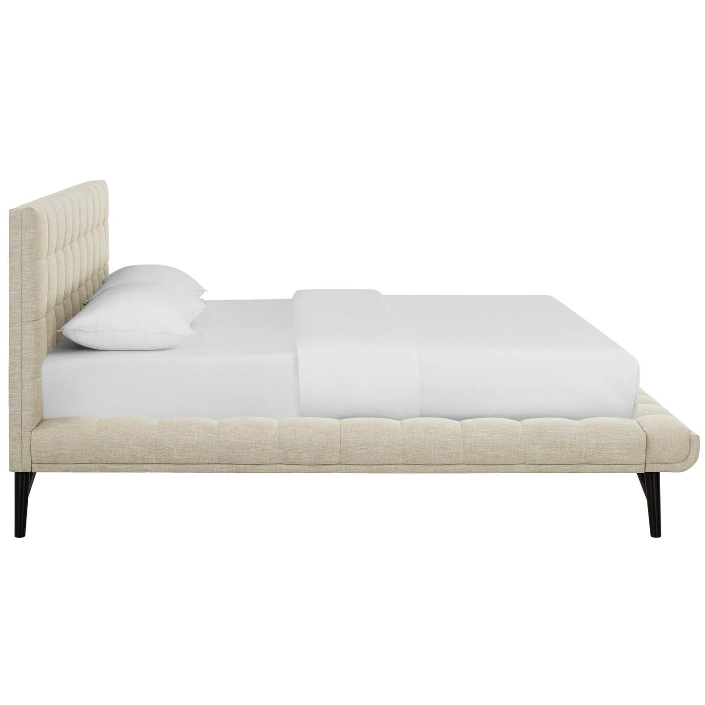 Modway Julia Queen Biscuit Tufted Upholstered Fabric Platform Bed - MOD-6007 | Beds | Modishstore - 5