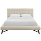 Modway Julia Queen Biscuit Tufted Upholstered Fabric Platform Bed - MOD-6007 | Beds | Modishstore - 6