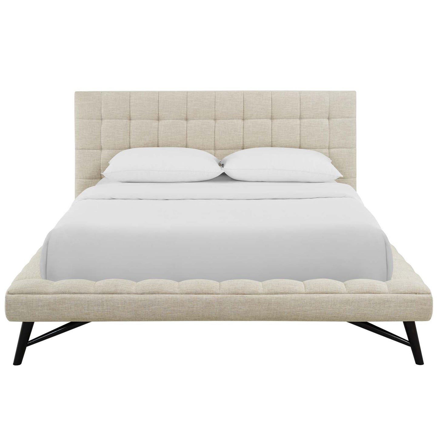 Modway Julia Queen Biscuit Tufted Upholstered Fabric Platform Bed - MOD-6007 | Beds | Modishstore - 6