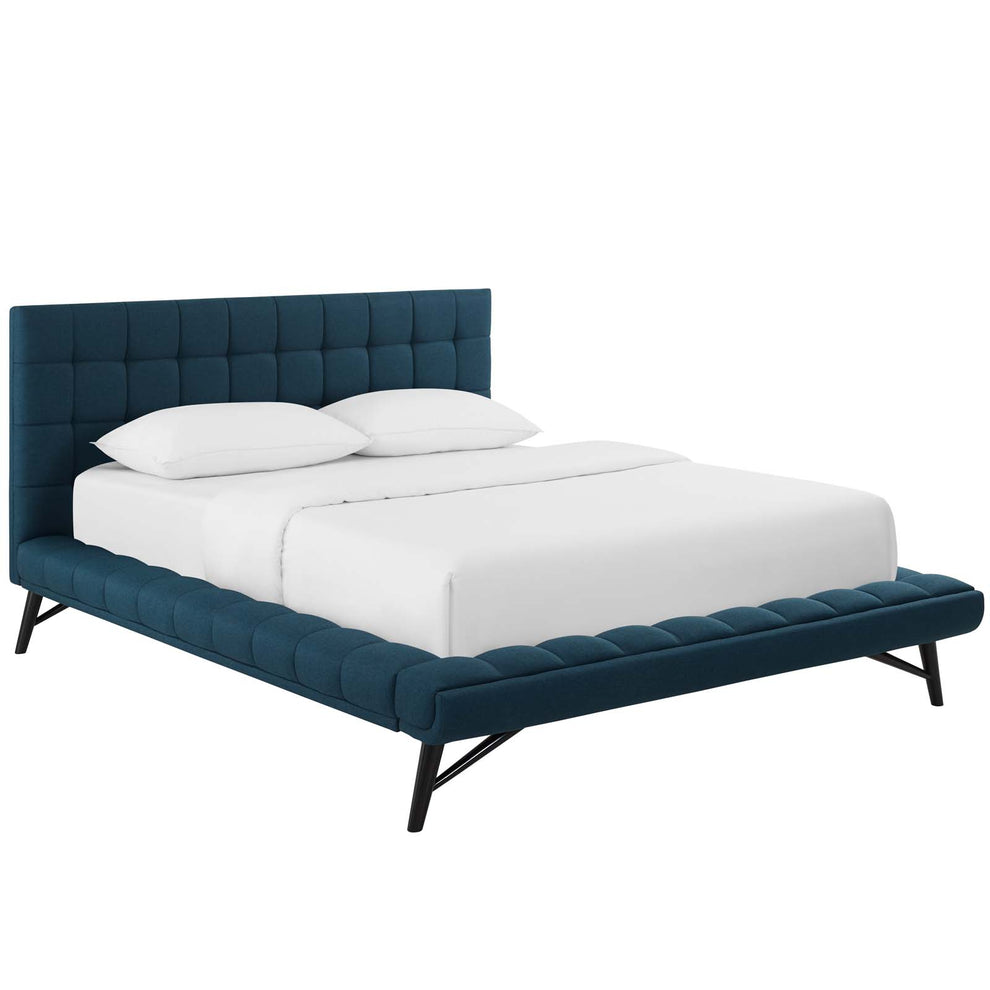 Modway Julia Queen Biscuit Tufted Upholstered Fabric Platform Bed - MOD-6007 | Beds | Modishstore - 9