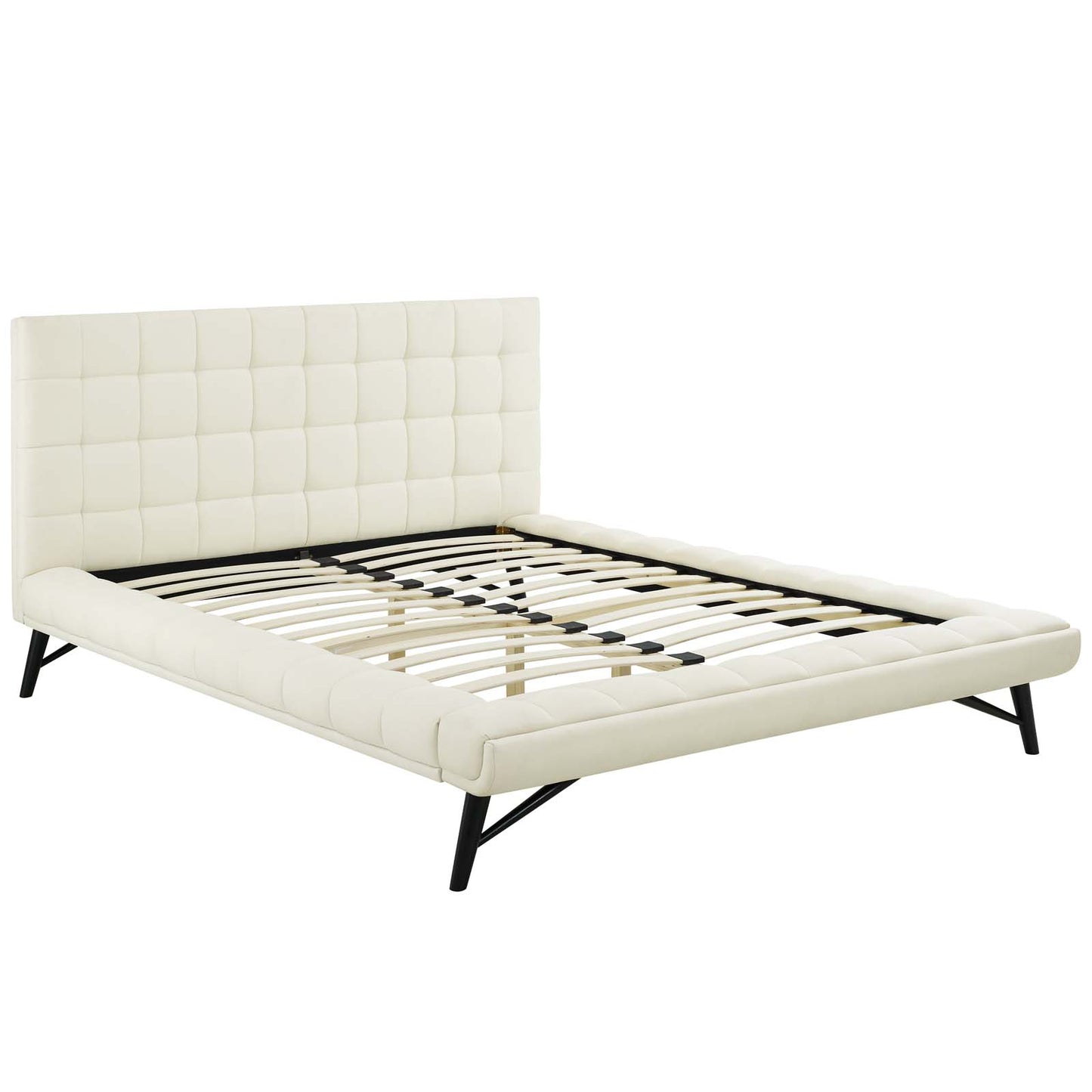 Modway Julia Queen Biscuit Tufted Upholstered Fabric Platform Bed - MOD-6007 | Beds | Modishstore - 22