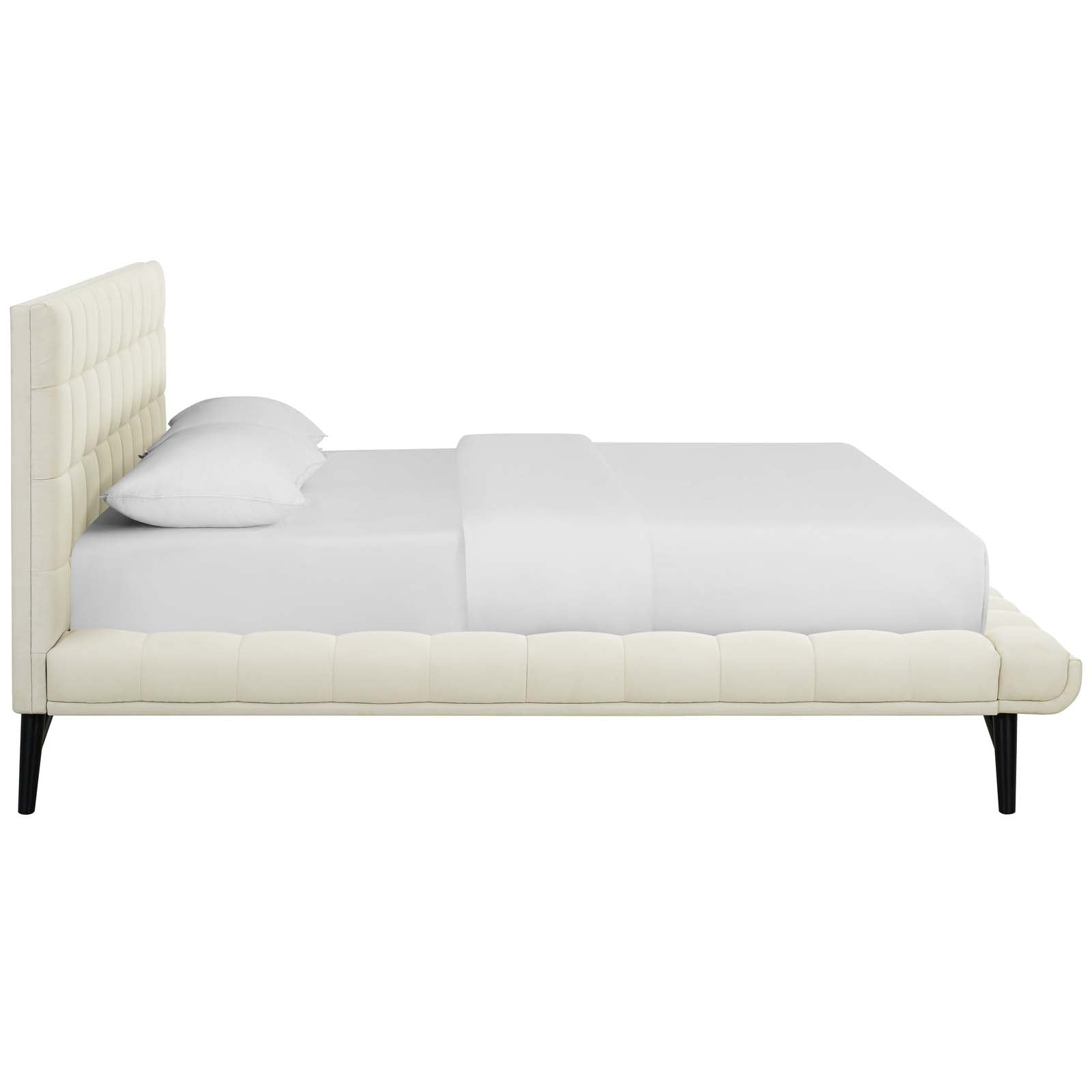 Modway Julia Queen Biscuit Tufted Upholstered Fabric Platform Bed - MOD-6007 | Beds | Modishstore - 23