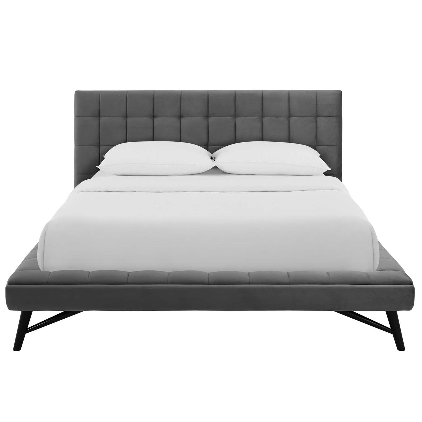 Modway Julia Queen Biscuit Tufted Performance Velvet Platform Bed | Beds | Modishstore-8