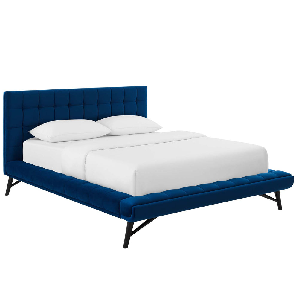 Modway Julia Queen Biscuit Tufted Performance Velvet Platform Bed - MOD-6008 | Beds | Modishstore - 9
