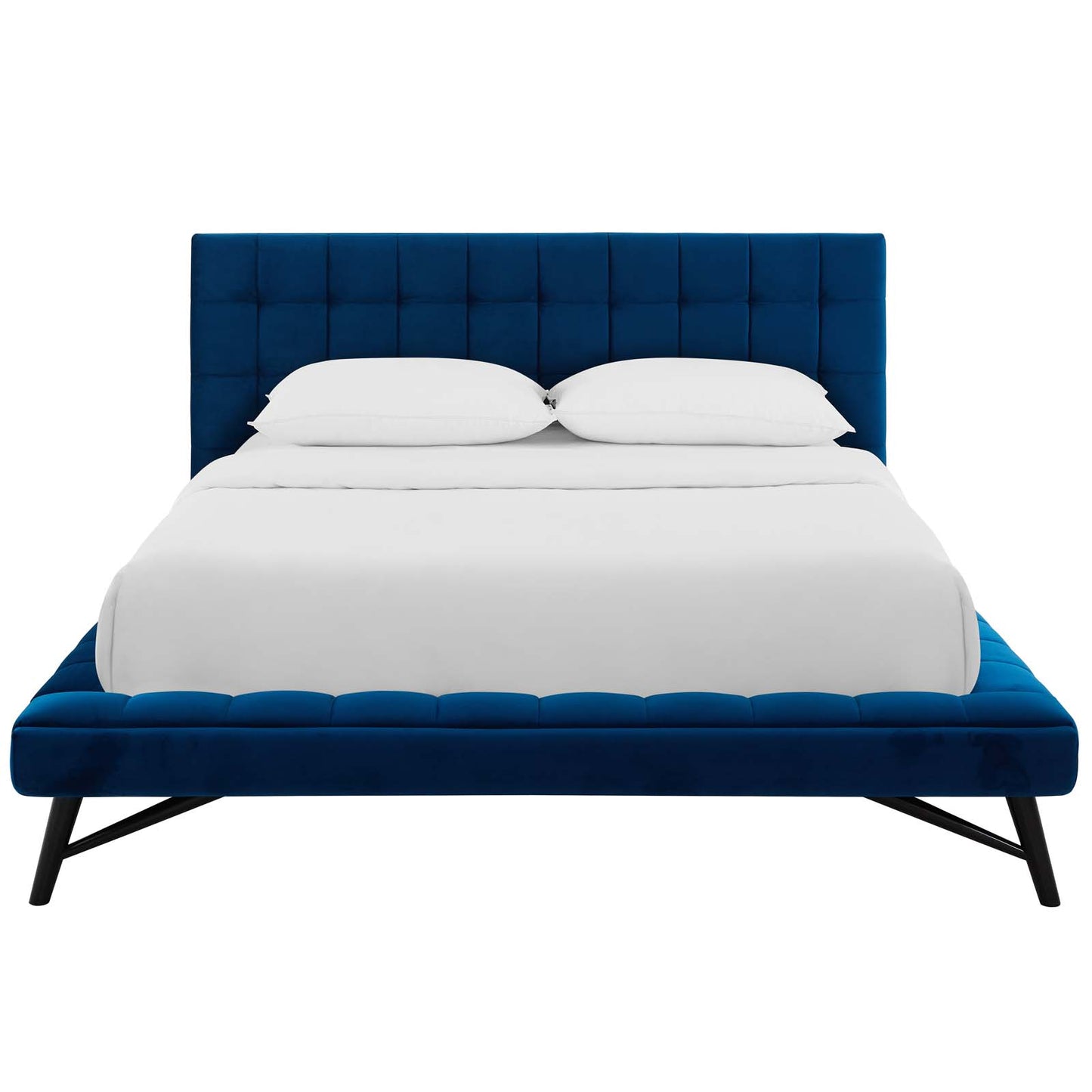 Modway Julia Queen Biscuit Tufted Performance Velvet Platform Bed - MOD-6008 | Beds | Modishstore - 14