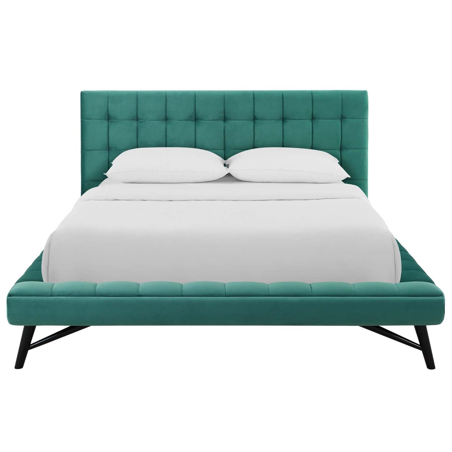 Modway Julia Queen Biscuit Tufted Performance Velvet Platform Bed | Beds | Modishstore-20