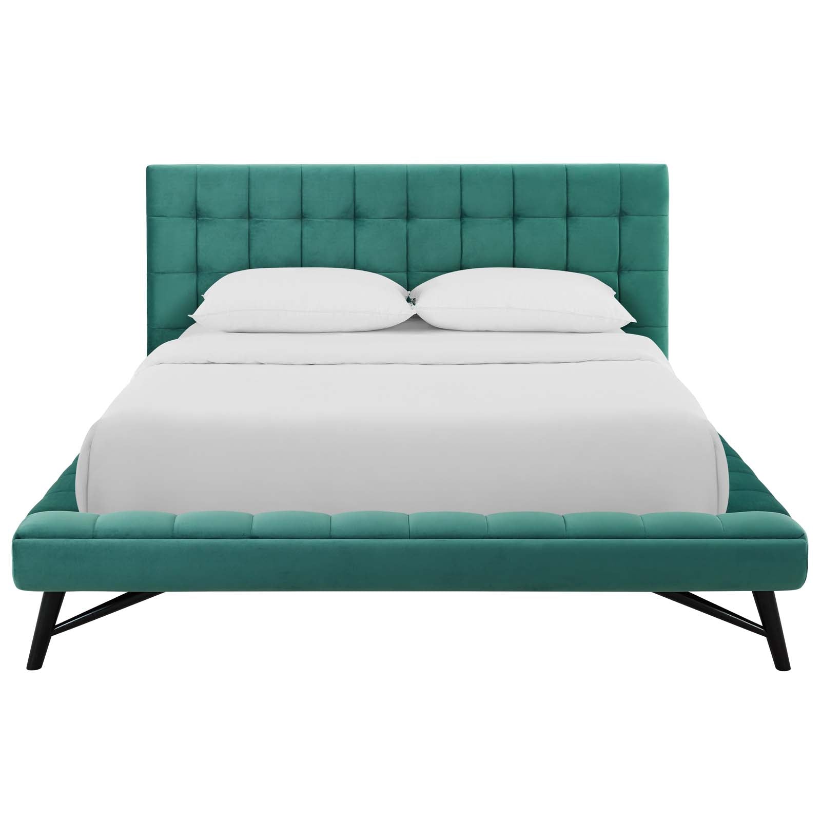 Modway Julia Queen Biscuit Tufted Performance Velvet Platform Bed - MOD-6008 | Beds | Modishstore - 20