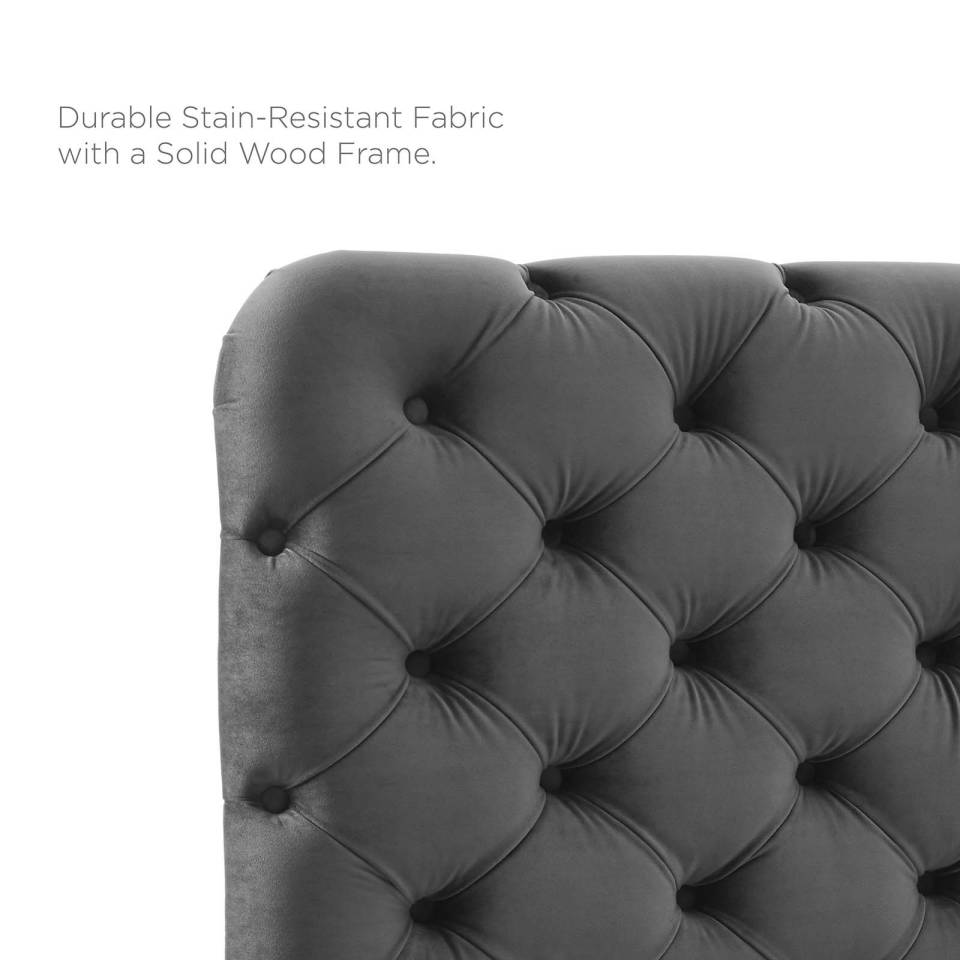 Modway Lizzy Tufted King/California King Performance Velvet Headboard - MOD-6032 | Headboards | Modishstore - 6