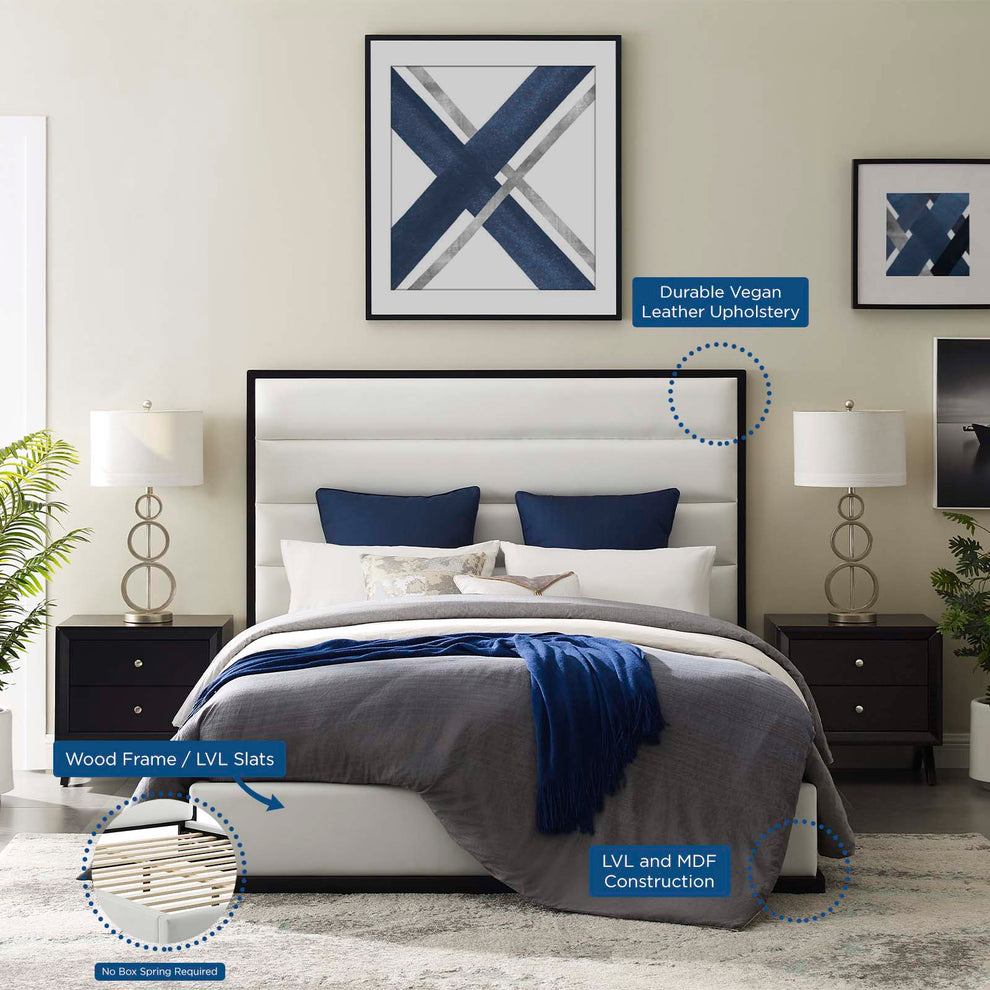 Ashland Queen Faux Leather Platform Bed By Modway - MOD-6045 | Beds | Modishstore - 6