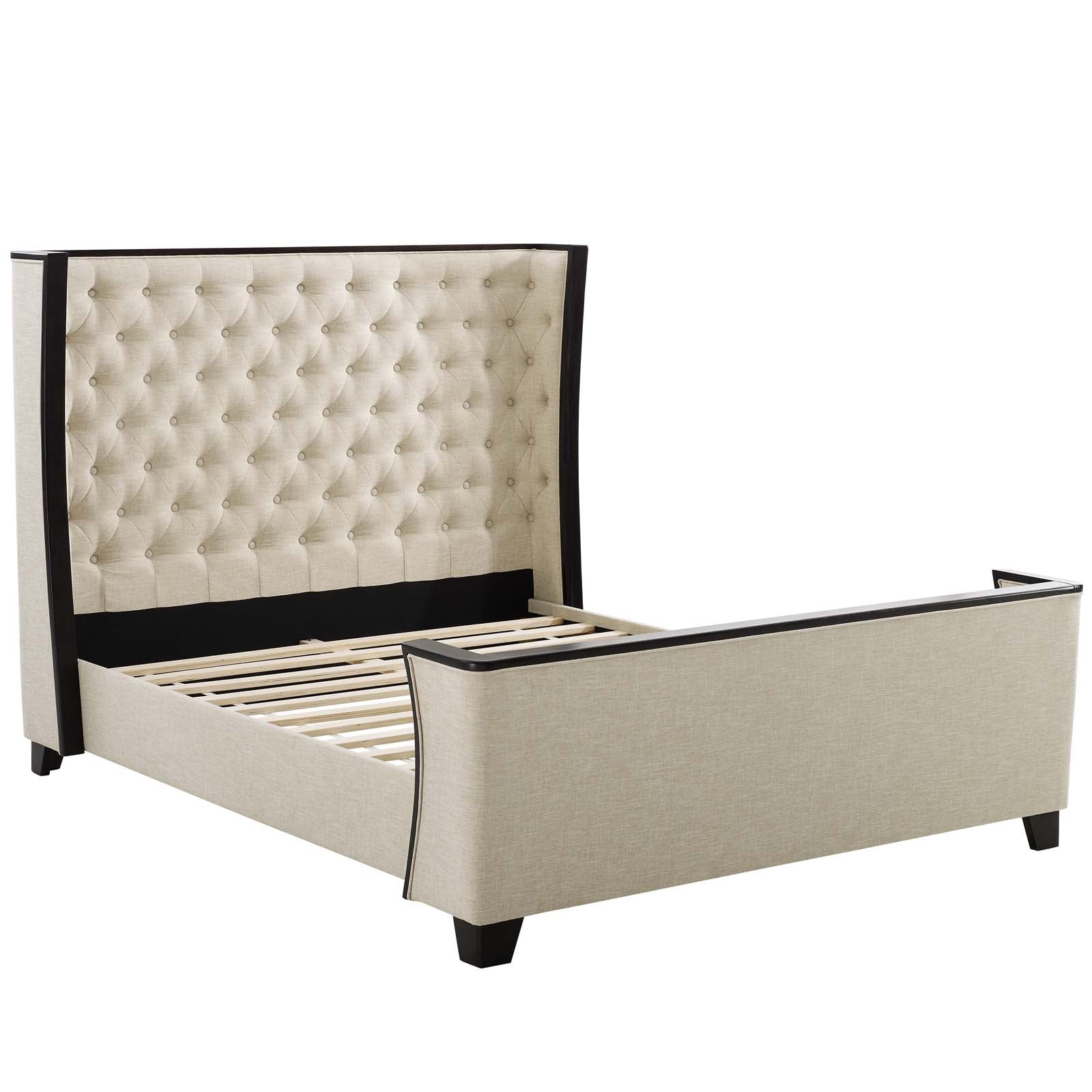 Galia Queen Upholstered Linen Fabric Platform Bed By Modway - MOD-6052 | Beds | Modishstore - 3