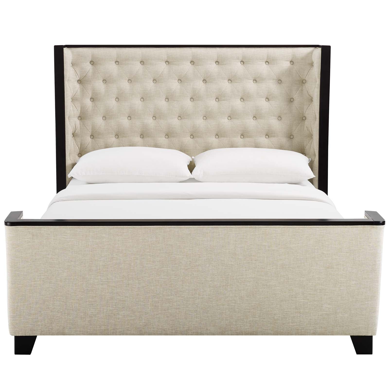 Galia Queen Upholstered Linen Fabric Platform Bed By Modway - MOD-6052 | Beds | Modishstore - 5