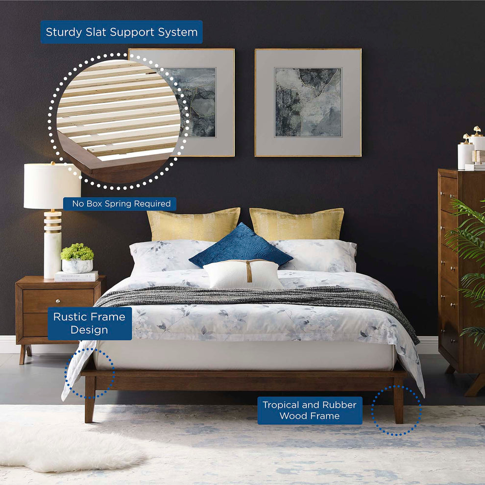 Lodge King Wood Platform Bed Frame By Modway - MOD-6056 | Beds | Modishstore - 5