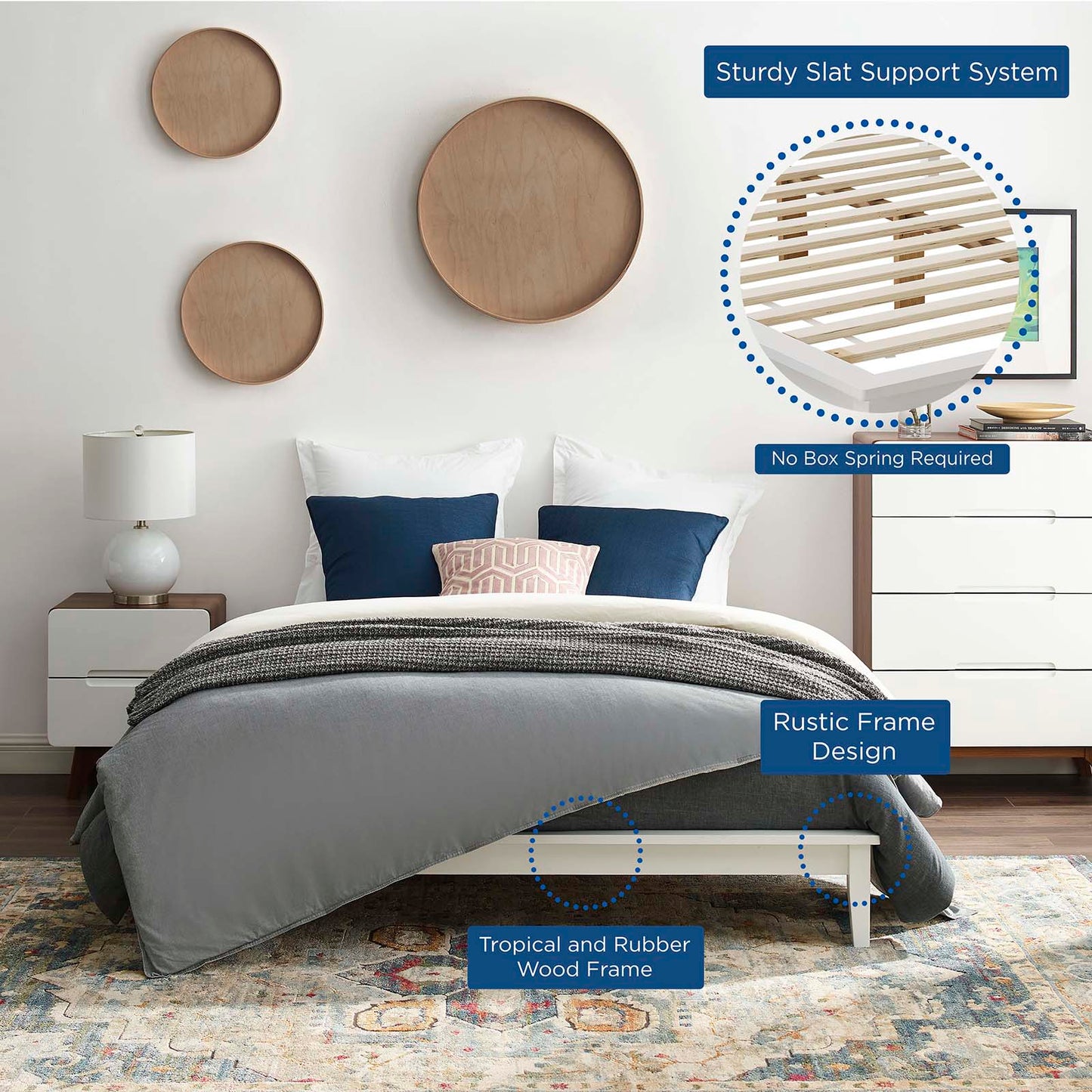 Lodge King Wood Platform Bed Frame By Modway - MOD-6056 | Beds | Modishstore - 23