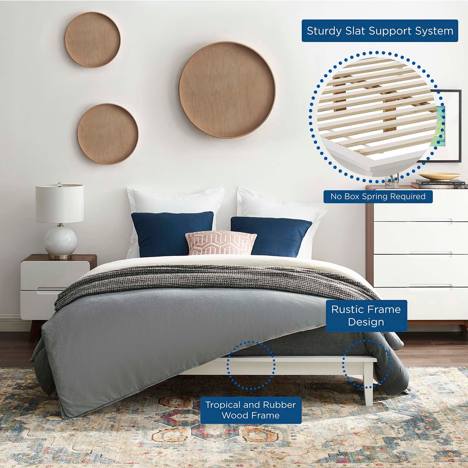 Lodge King Wood Platform Bed Frame By Modway - MOD-6056 | Beds | Modishstore - 23