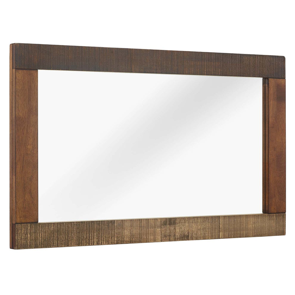 Modway Arwen Rustic Wood Frame Mirror Walnut - MOD-6063 | Mirrors | Modishstore - 2