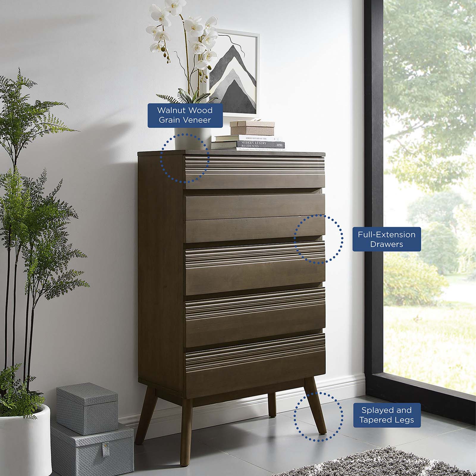 Everly Wood Chest By Modway - MOD-6072 | Drawers | Modishstore - 6