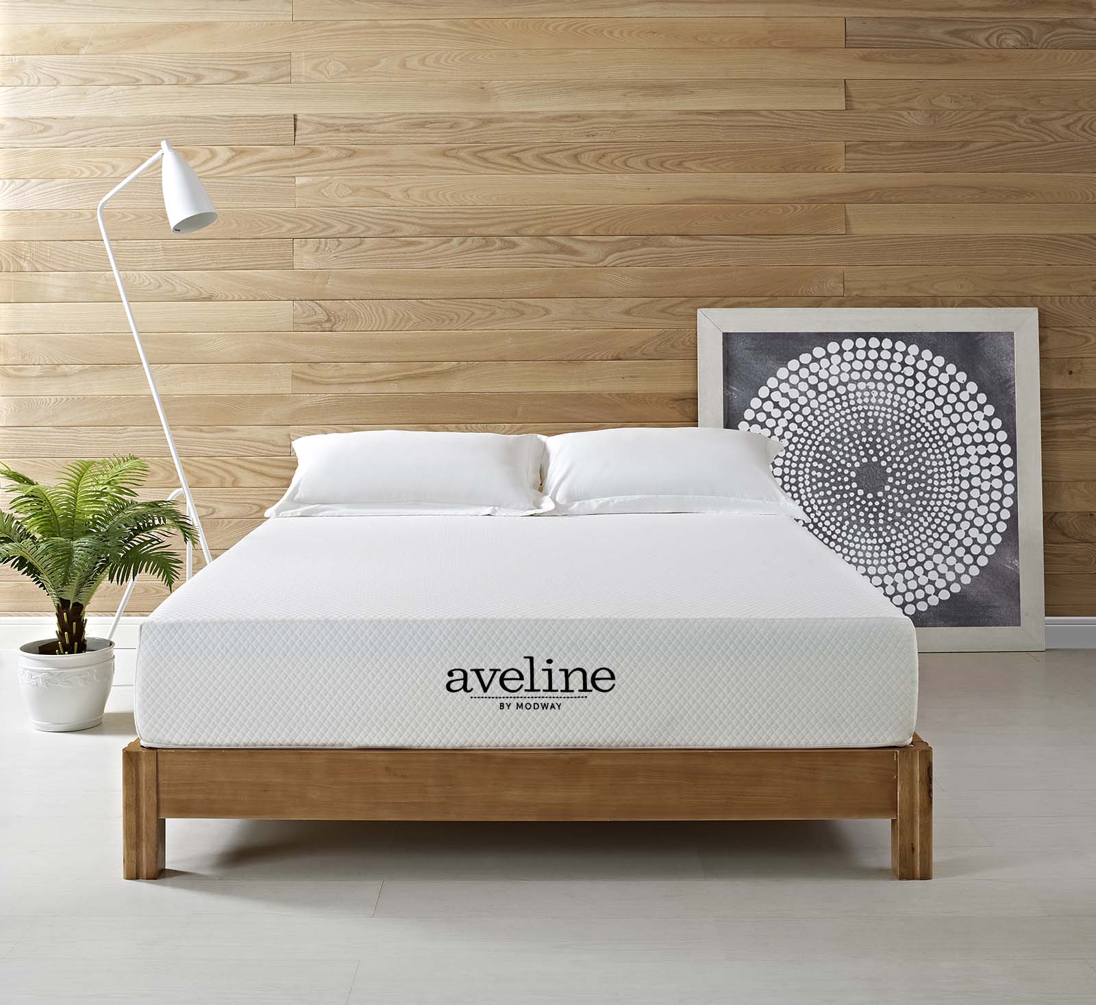 Modway Aveline 10" California King Gel Memory Foam Mattress White - MOD-6079 | Mattresses | Modishstore - 10