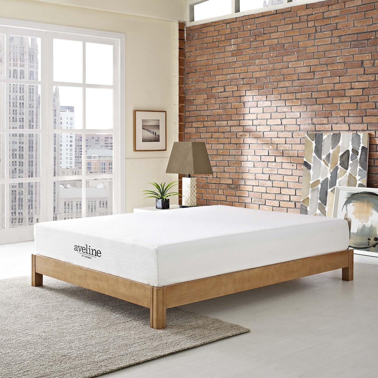 Modway Aveline 10" California King Gel Memory Foam Mattress White - MOD-6079 | Mattresses | Modishstore - 1