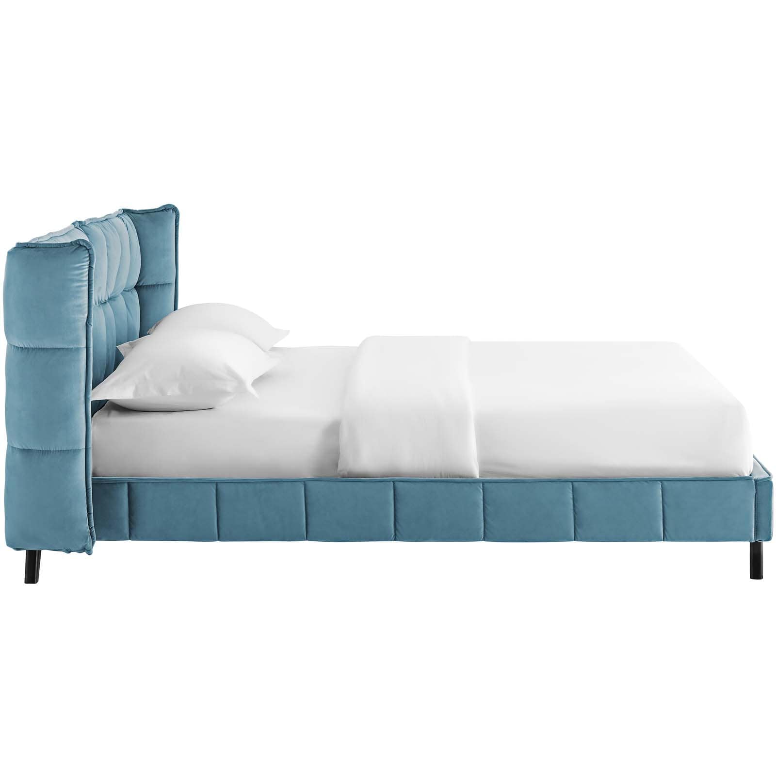 Modway Makenna Queen Upholstered Velvet Platform Bed | Beds | Modishstore-10