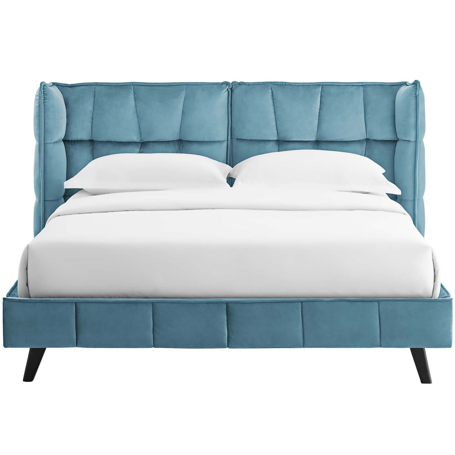 Modway Makenna Queen Upholstered Velvet Platform Bed | Beds | Modishstore-11