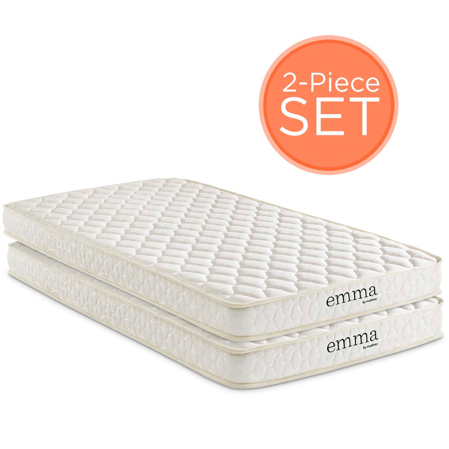 Modway Emma 6" Twin Mattress Foam Set of 2 | Mattresses | Modishstore