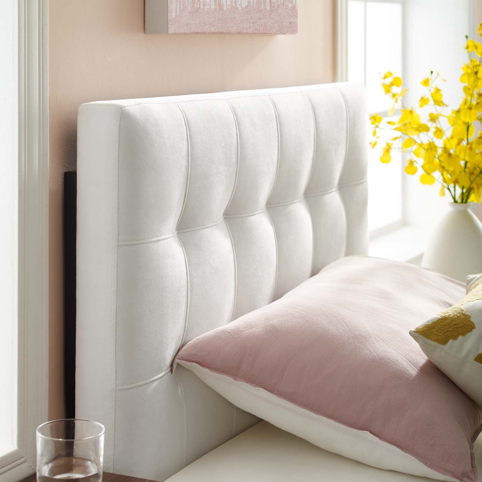 types of cactus plants with pictures Modway Lily White Biscuit Tufted Twin Performance Velvet Headboard