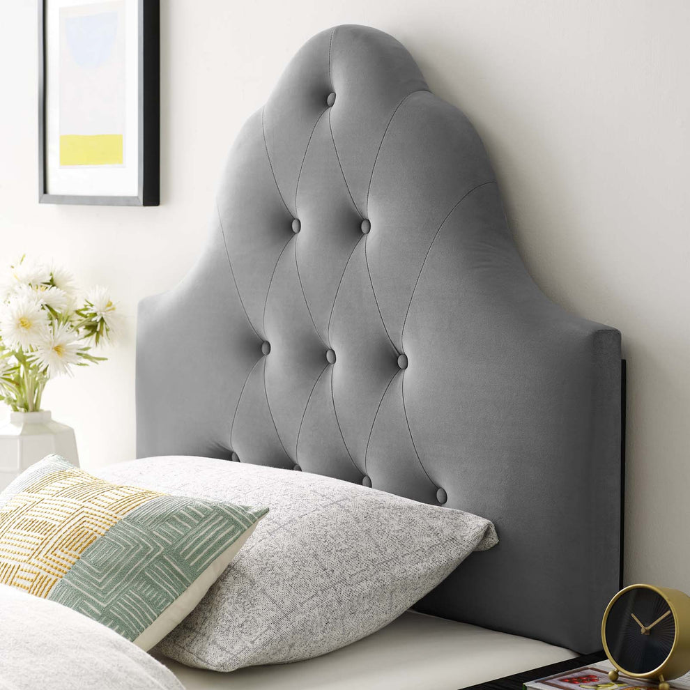 Modway Sovereign Twin Diamond Tufted Performance Velvet Headboard - MOD-6122 | Headboards | Modishstore - 1