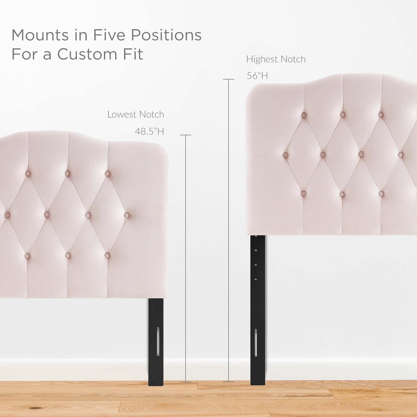 Annabel Twin Diamond Tufted Performance Velvet Headboard By Modway - MOD-6126 | Headboards | Modishstore - 5