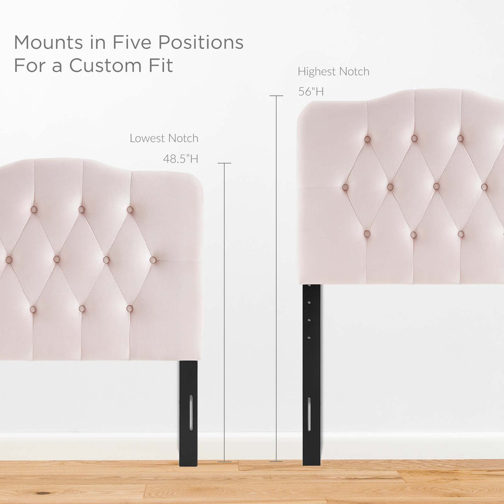 Annabel Twin Diamond Tufted Performance Velvet Headboard By Modway - MOD-6126 | Headboards | Modishstore - 5