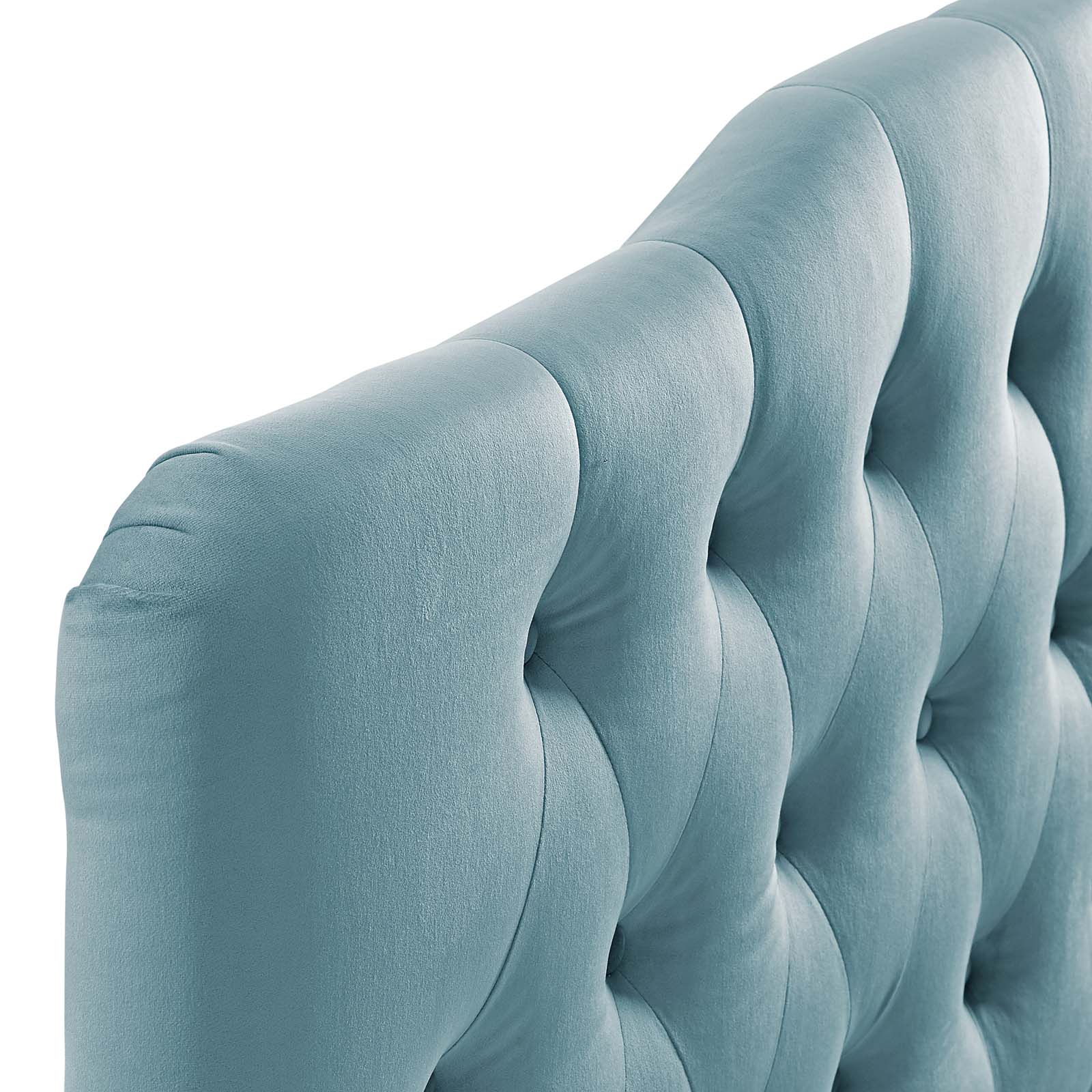 Modway Annabel Queen Velvet Headboard with Tufting Vintage Gray â
