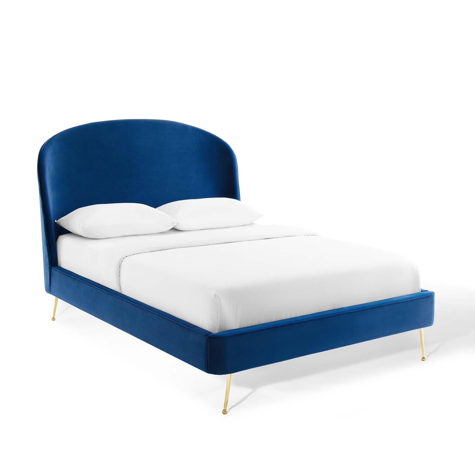 Modway Mira Upholstered Performance Velvet Queen Platform Bed - MOD-6131 | Beds | Modishstore - 2