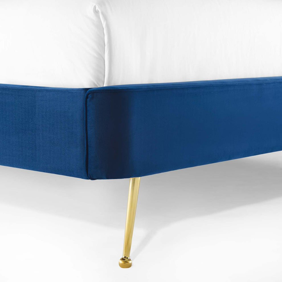 Modway Mira Upholstered Performance Velvet Queen Platform Bed - MOD-6131 | Beds | Modishstore - 7