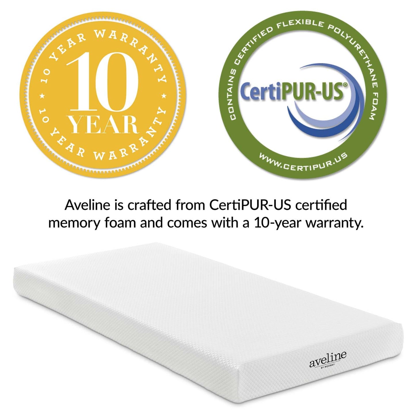 Modway Aveline 6" Narrow Twin Mattress - MOD-6137 | Mattresses | Modishstore - 3