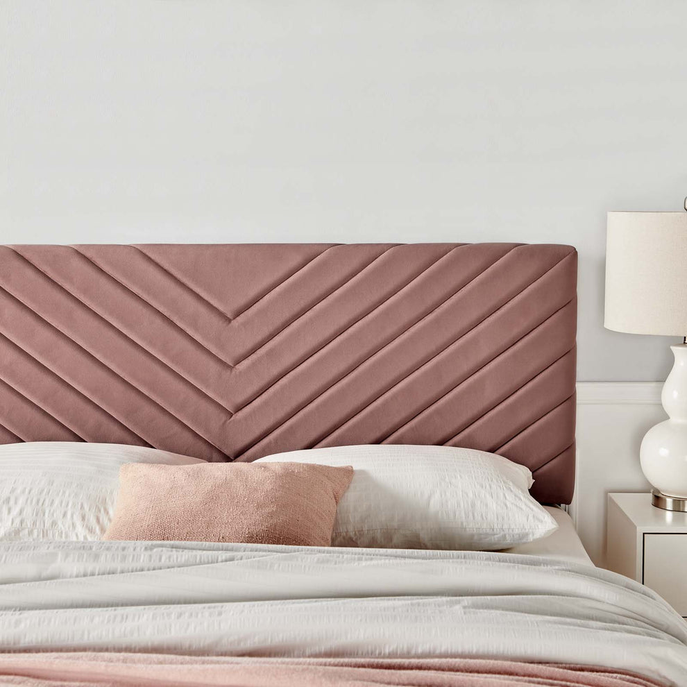 Modway Alyson Angular Channel Tufted Performance Velvet Twin Headboard - MOD-6143 | Headboards | Modishstore - 16