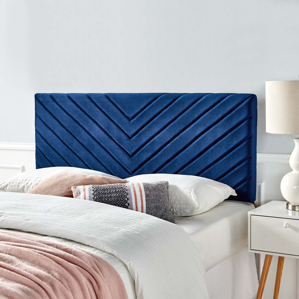 Modway Alyson Angular Channel Tufted Performance Velvet Twin Headboard - MOD-6143 | Headboards | Modishstore - 17