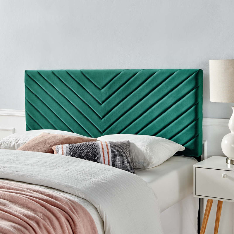Modway Alyson Angular Channel Tufted Performance Velvet Twin Headboard - MOD-6143 | Headboards | Modishstore - 24