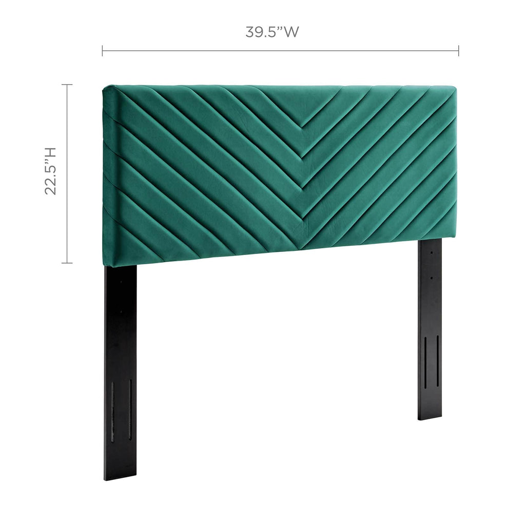 Modway Alyson Angular Channel Tufted Performance Velvet Twin Headboard - MOD-6143 | Headboards | Modishstore - 26