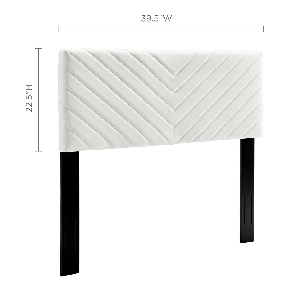 Modway Alyson Angular Channel Tufted Performance Velvet Twin Headboard - MOD-6143 | Headboards | Modishstore - 33