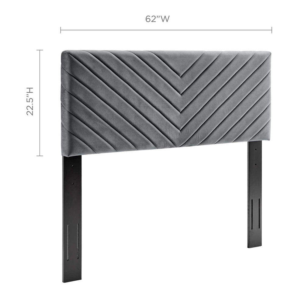 Modway Alyson Angular Channel Tufted Performance Velvet Full / Queen Headboard - MOD-6144 | Headboards | Modishstore - 3