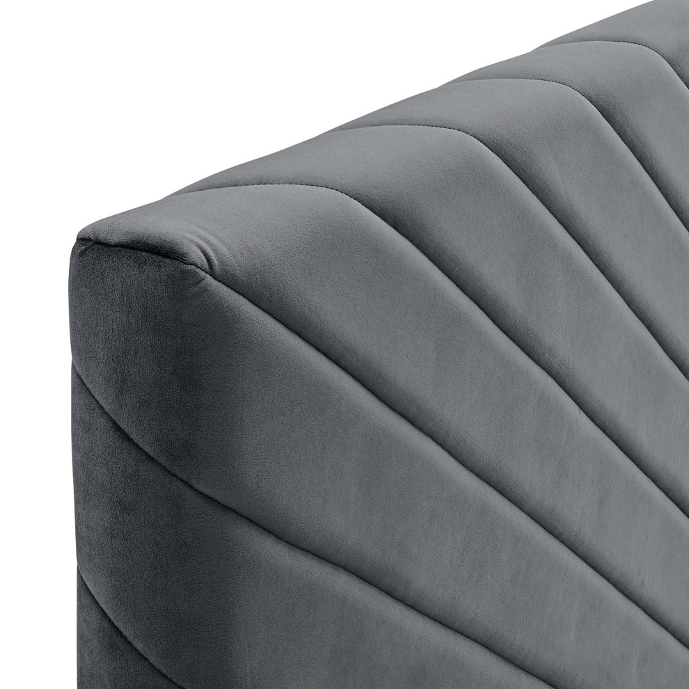 Modway Alyson Angular Channel Tufted Performance Velvet Full / Queen Headboard - MOD-6144 | Headboards | Modishstore - 5