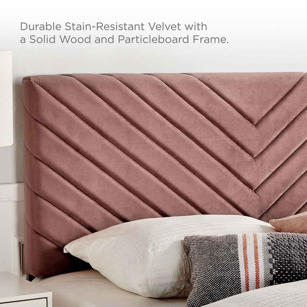Modway Alyson Angular Channel Tufted Performance Velvet Full / Queen Headboard - MOD-6144 | Headboards | Modishstore - 15