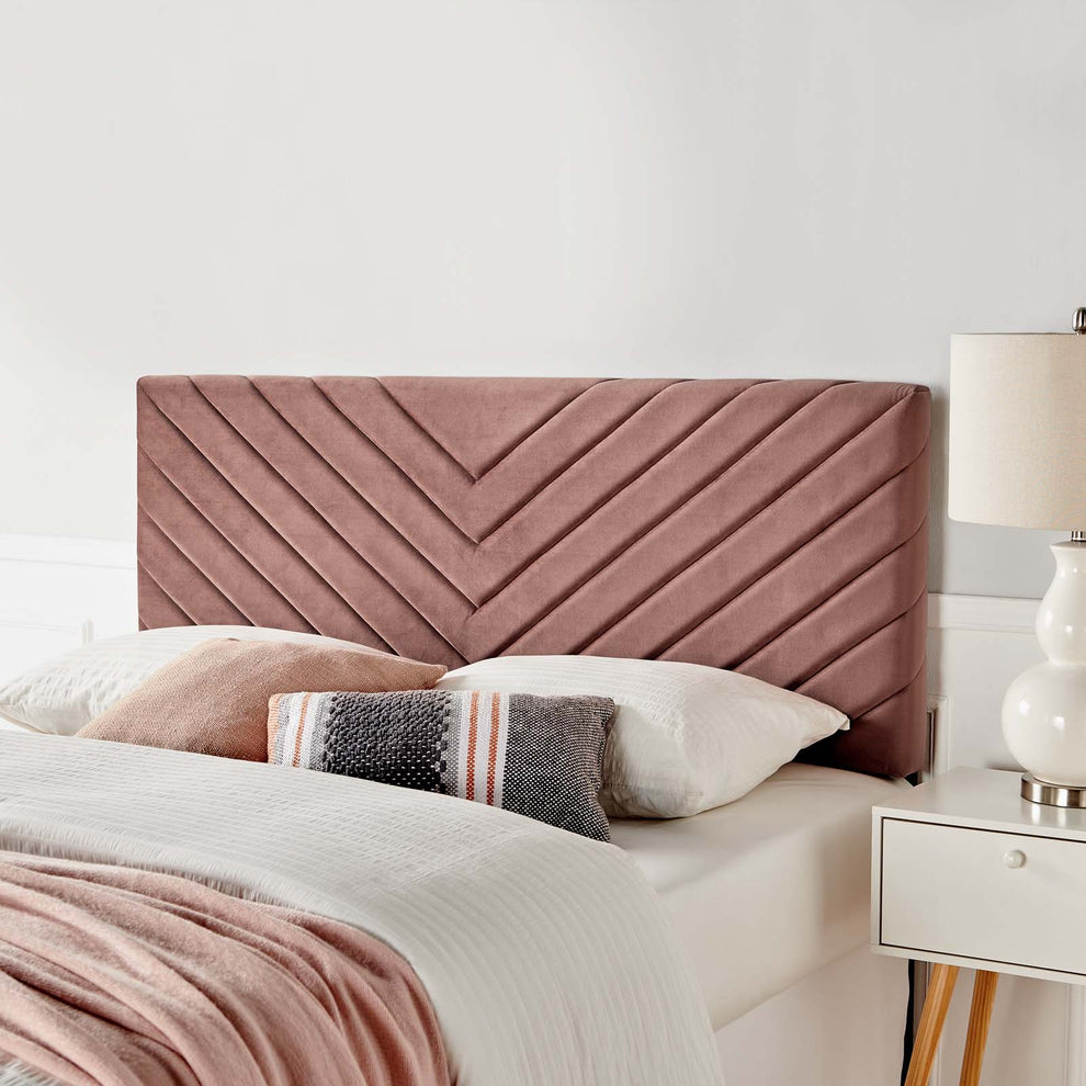 Modway Alyson Angular Channel Tufted Performance Velvet Full / Queen Headboard - MOD-6144 | Headboards | Modishstore - 16