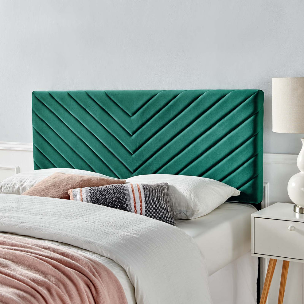 Modway Alyson Angular Channel Tufted Performance Velvet Full / Queen Headboard - MOD-6144 | Headboards | Modishstore - 30