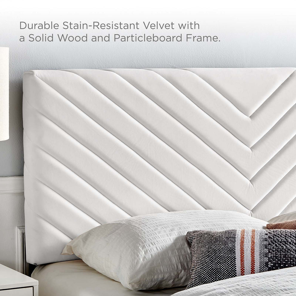 Modway Alyson Angular Channel Tufted Performance Velvet Full / Queen Headboard - MOD-6144 | Headboards | Modishstore - 38