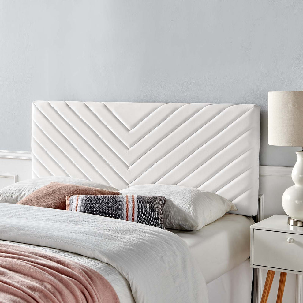 Modway Alyson Angular Channel Tufted Performance Velvet Full / Queen Headboard - MOD-6144 | Headboards | Modishstore - 31