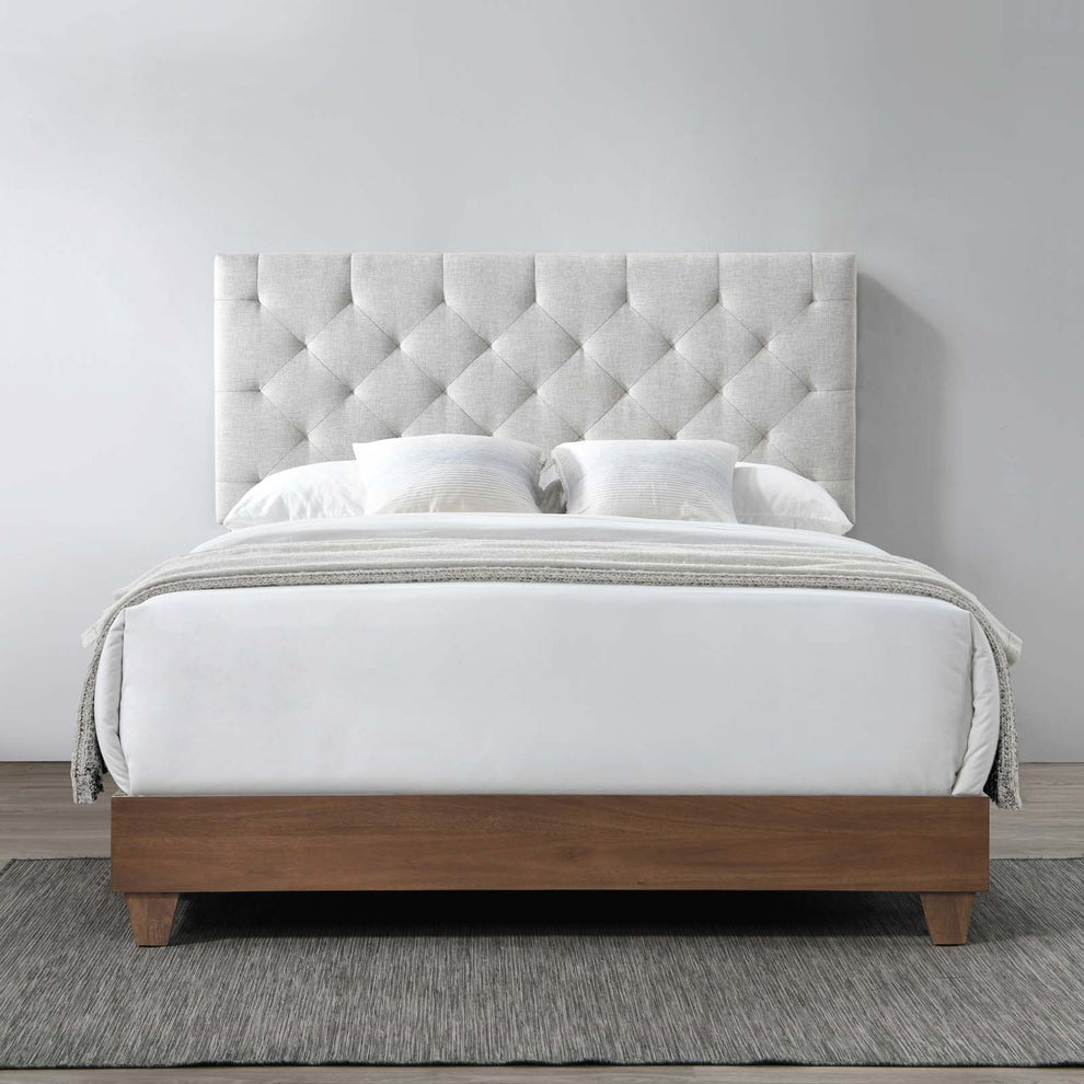 Modway Rhiannon Diamond Tufted Upholstered Fabric Queen Bed - MOD-6146 | Beds | Modishstore - 4