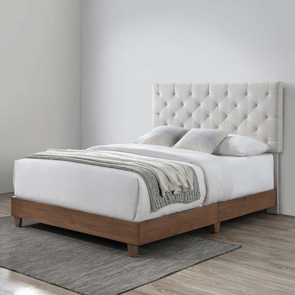 Modway Rhiannon Diamond Tufted Upholstered Fabric Queen Bed - MOD-6146 | Beds | Modishstore - 1